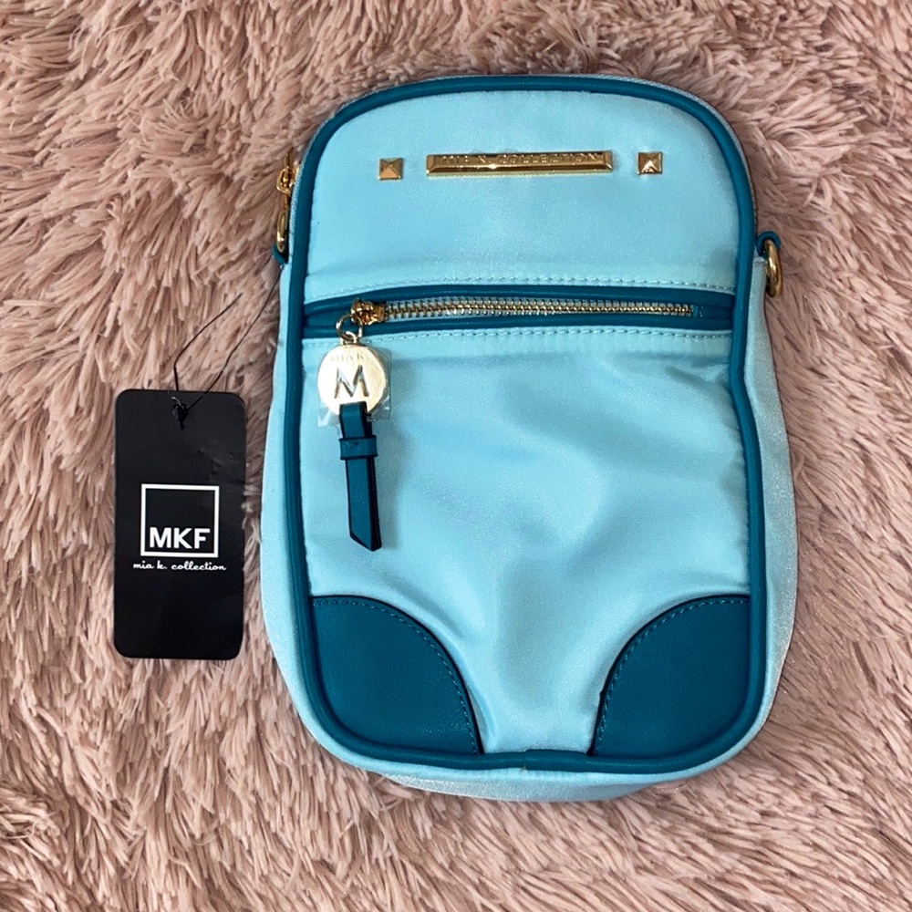 Mia K. collection blue crossover purse